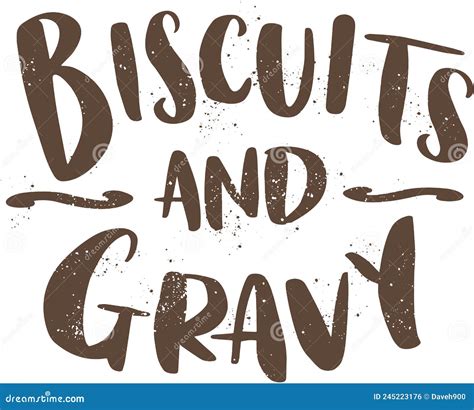 Biscuits And Gravy Vintage Design Vector Illustration | CartoonDealer.com #245223176