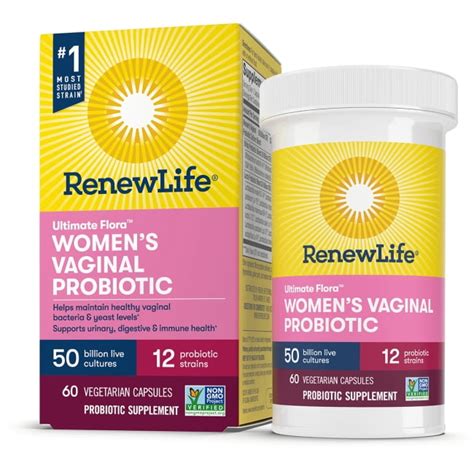 Renew Life Ultimate Flora Women's Vaginal Probiotic 50 Billion Cfu 60 ...