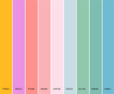 Pastel Months - Pastel Color Palettes