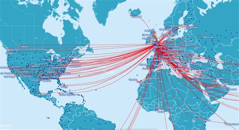 British Airways Route Map Europe - United States Map