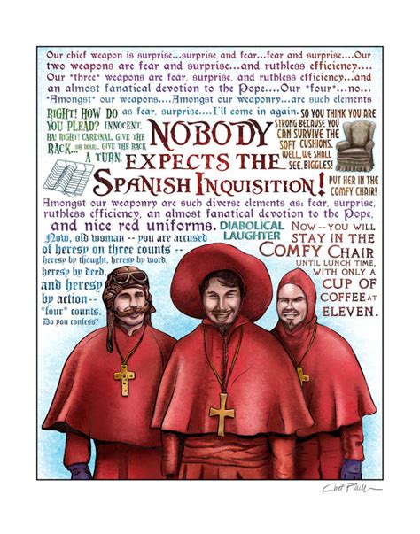 Spanish Inquisition Monty Python Tribute Print 11 X 14 Signed Print - Etsy