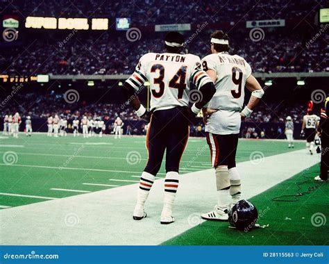 Payton and McMahon Super Bowl XX Editorial Stock Photo - Image of ...