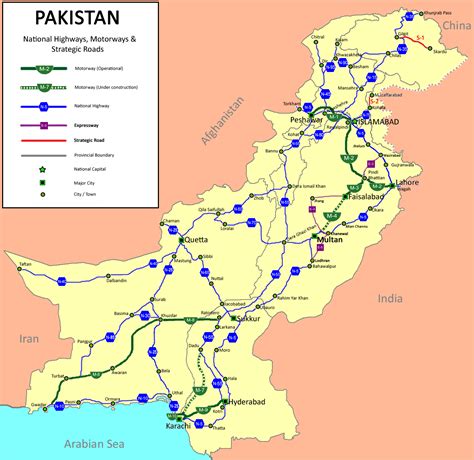 Roads Map of Pakistan