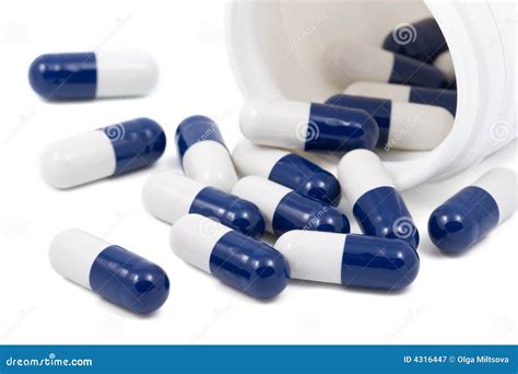 Blue And White Capsule Pills Royalty Free Stock Photography - Image: 4316447