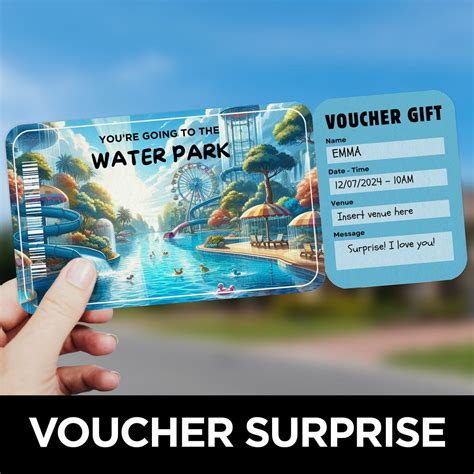 Water Park Ticket Template, Amusement Park Tickets, Admission Ticket ...