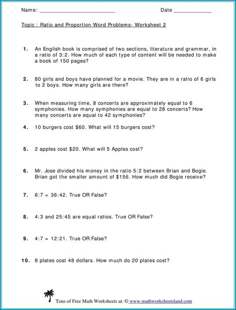 20++ Proportion Word Problems Worksheet – Worksheets Decoomo