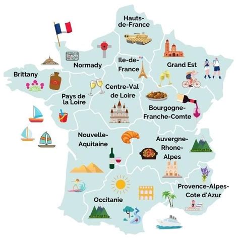 a map of france with all the major cities