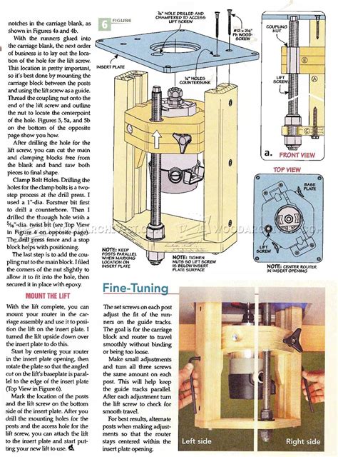 Router Table Lift Plans • WoodArchivist