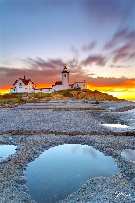 Sunrise at Eastern Point Lighthouse in Gloucester, Massachusetts. Love this photo? Visit >> So ...