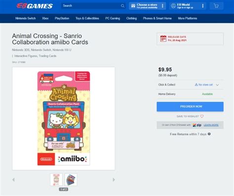 Sanrio Amiibo Cards Australia Restock EB Games | AlfinTech Computer