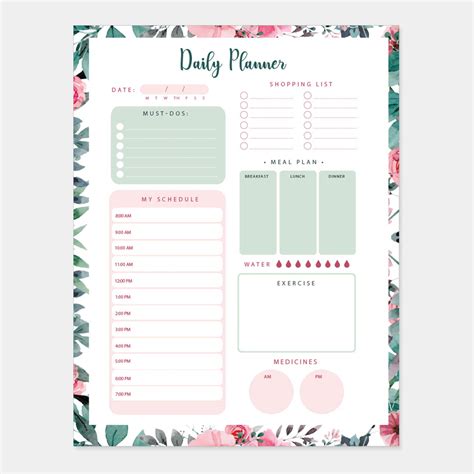 Daily Planner - 50 Sheets of 8.5x11 Inches Undated Checklist Organizer Tear-Off Pads with Field ...