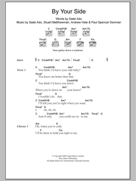 By Your Side by Sade - Guitar Chords/Lyrics - Guitar Instructor