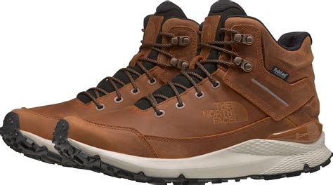 The north face men s vals mid leather waterproof hiking boots brown ...