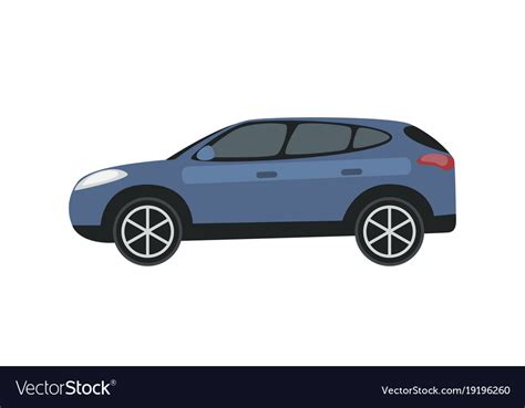 Clip art blue car Royalty Free Vector Image - VectorStock