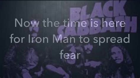 Iron Man -Black Sabbath (lyrics) - YouTube