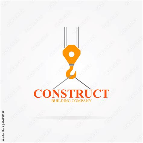 Vector crane logo for construction company Stock Vector | Adobe Stock