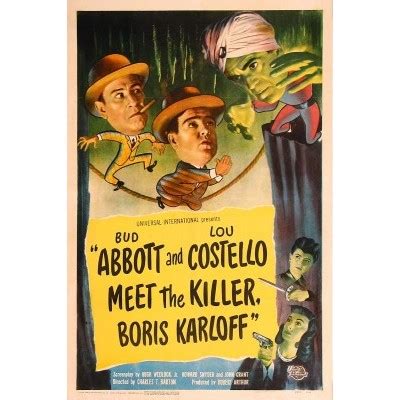 Abbott and Costello Meet the Killer, Boris Karloff Movie Poster ...