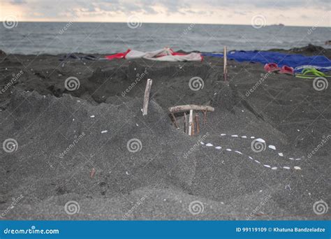 Sand Castle on Beach. Travel Concept. Vacation Background Stock Image - Image of castle, seaside ...