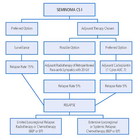 Schema for the management of stage I seminoma. | Download Scientific ...