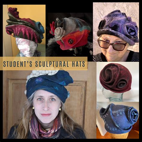 Sculptural Hat Online Class February 2021 — % fiber & textile artiste ...