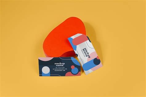 Premium PSD | Creative rounded business card mockup