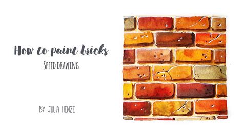 How to paint bricks with watercolor - YouTube