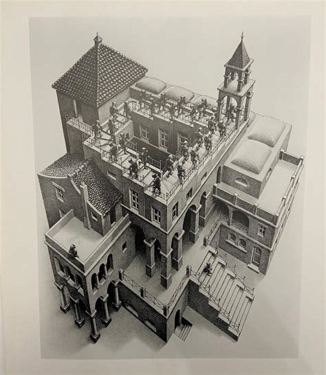 Sold Price: M.C. Escher "Ascending and Descending" Print - January 6, 0121 10:00 AM EST