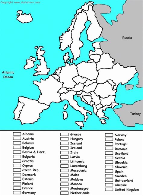 Europe Countries Printables Map Quiz Game | SexiezPicz Web Porn