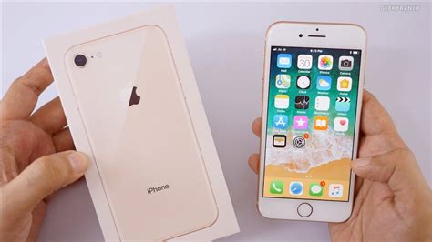 iPhone 8 Gold Unboxing & Hands On Overview (Indian Unit) - YouTube