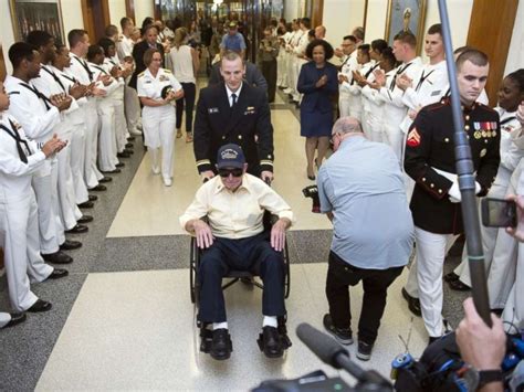 USS Arizona survivors welcomed to Washington 75 years after Pearl ...