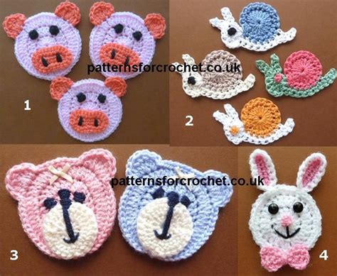 Free Animal Face Applique Crochet Patterns - Crochet 'n' Create