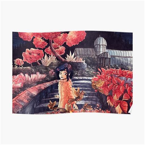 "Coraline's Garden Scene Watercolor Painting Illustr" Poster by Abigaillynnarts | Redbubble