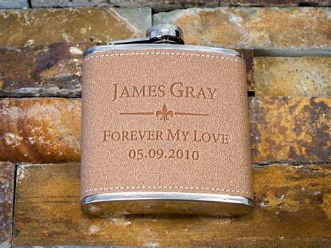 Custom Engraved Leather Flask - ThePersonalizationCo.