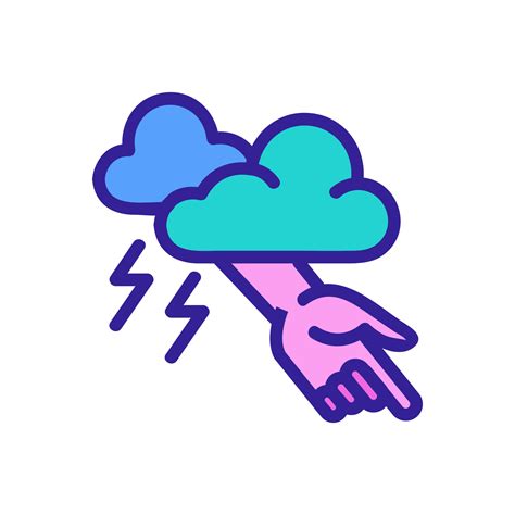 punished hand of god icon vector outline illustration 18775474 Vector Art at Vecteezy