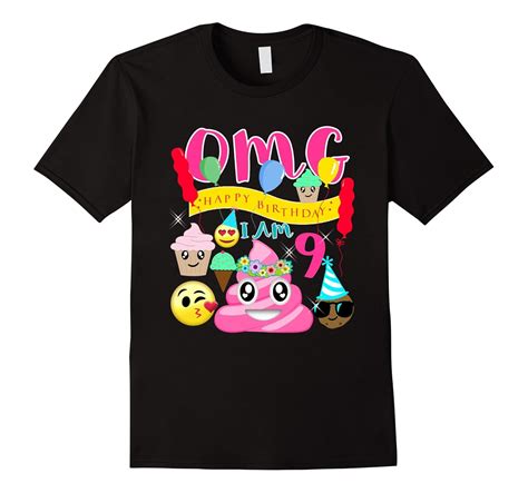 Pink Poo Emoji Poop Birthday Shirt 9th Party 9 Years Old-ANZ – Anztshirt