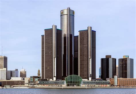 Renaissance Center in Detroit (USA) - a complex of seven high-rise ...