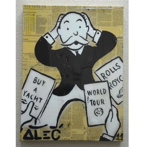 Alec Monopoly - Original Alec Monopoly Acrylic "What to Buy " Painting With COA 2011 at 1stDibs