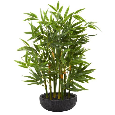 Nearly Natural Plastic 20" Bamboo Artificial Plant, Green - Walmart.com