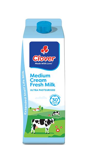 Clover Ultra Pasteurised Medium Cream Milk - 2L | Clover Corporate