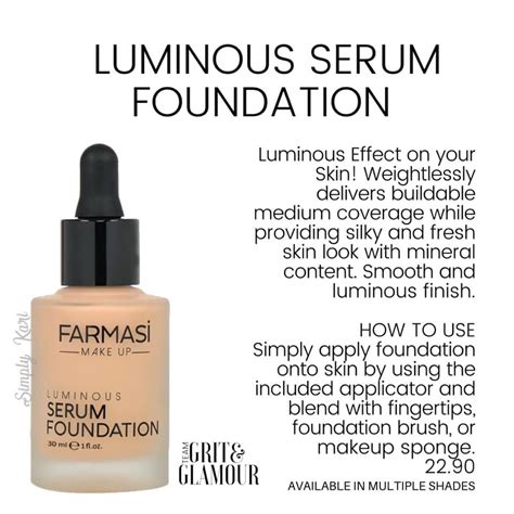 Farmasi Luminous Serum Foundation, #farmasi #FarmasiMascaracomparison # ...