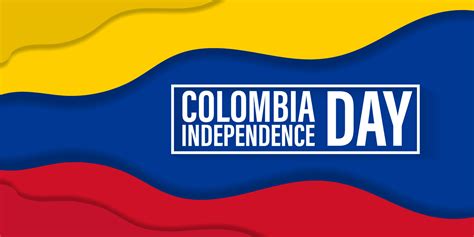 20 july, Colombia Independence Day. Paper cut, Card, banner, poster ...