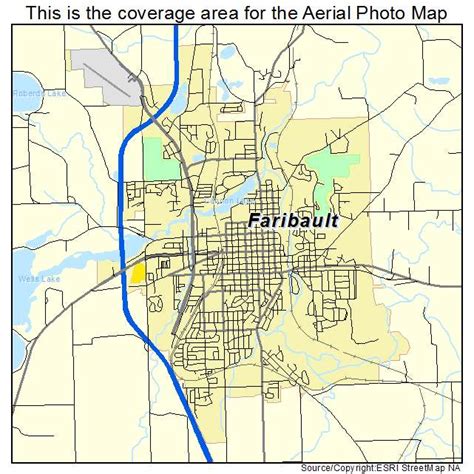 Aerial Photography Map of Faribault, MN Minnesota