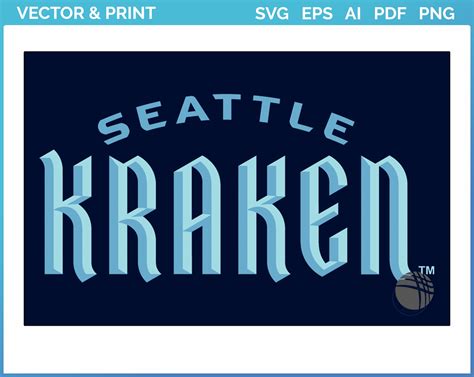 Seattle Kraken - Wordmark Logo (2021) - Hockey Sports Vector SVG Logo ...