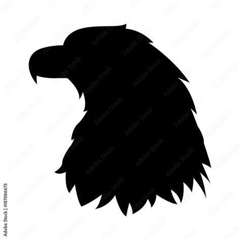 eagle head vector illustration black silhouette profile Stock Vector | Adobe Stock