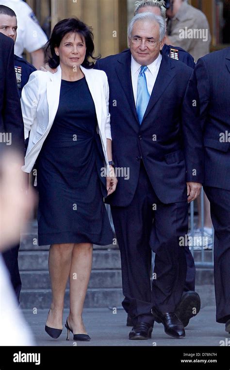 Dominique Strauss-Kahn and his wife Anne Sinclair arriving at criminal ...