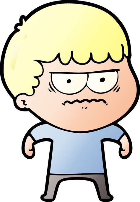 cartoon annoyed man 12465969 Vector Art at Vecteezy