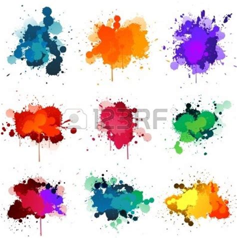 Paint splat Stock Photo - 8626788 like the purple shape, orange, pink ...