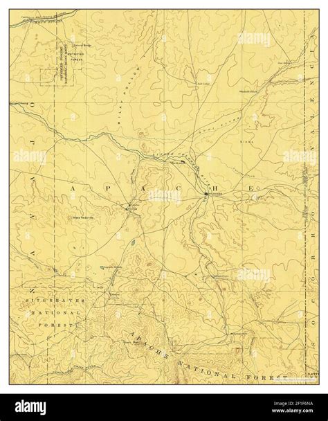 St Johns, Arizona, map 1892, 1:250000, United States of America by Timeless Maps, data U.S ...