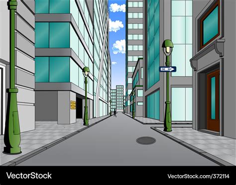 City street Royalty Free Vector Image - VectorStock