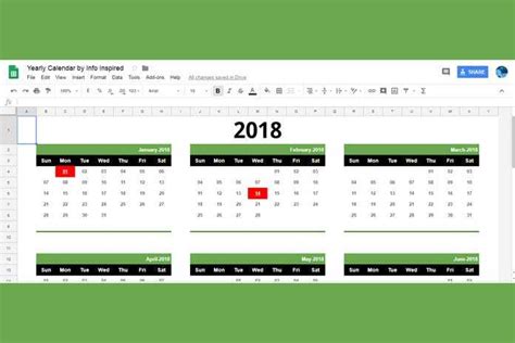 Free Google Sheets Calendar Template Download and How To